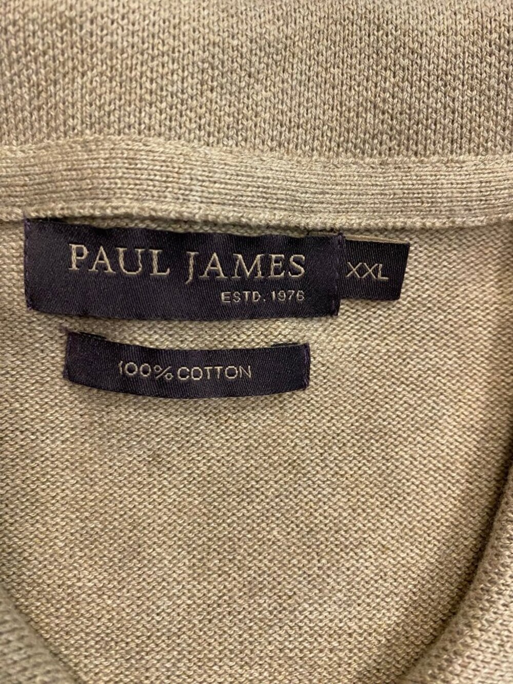Paul James Men's Long Sleeve Cardigan Tan Cotton XXL - Picture 6 of 7